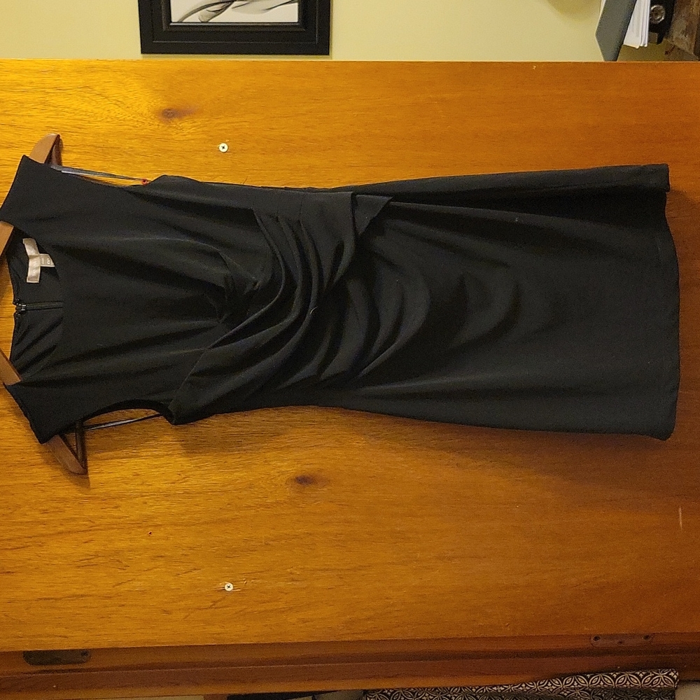 Banana Republic knit slink black dress 0 petite NWT